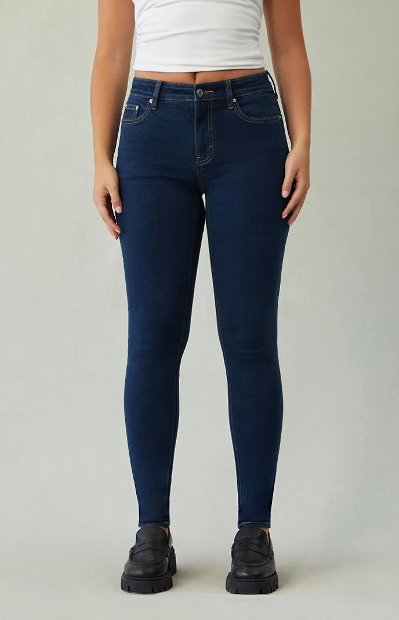 Pacsun Skinny Jeans Stretch Dark Blue