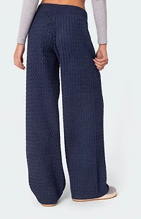 Edikted Portia Relaxed Cable Knit Pants