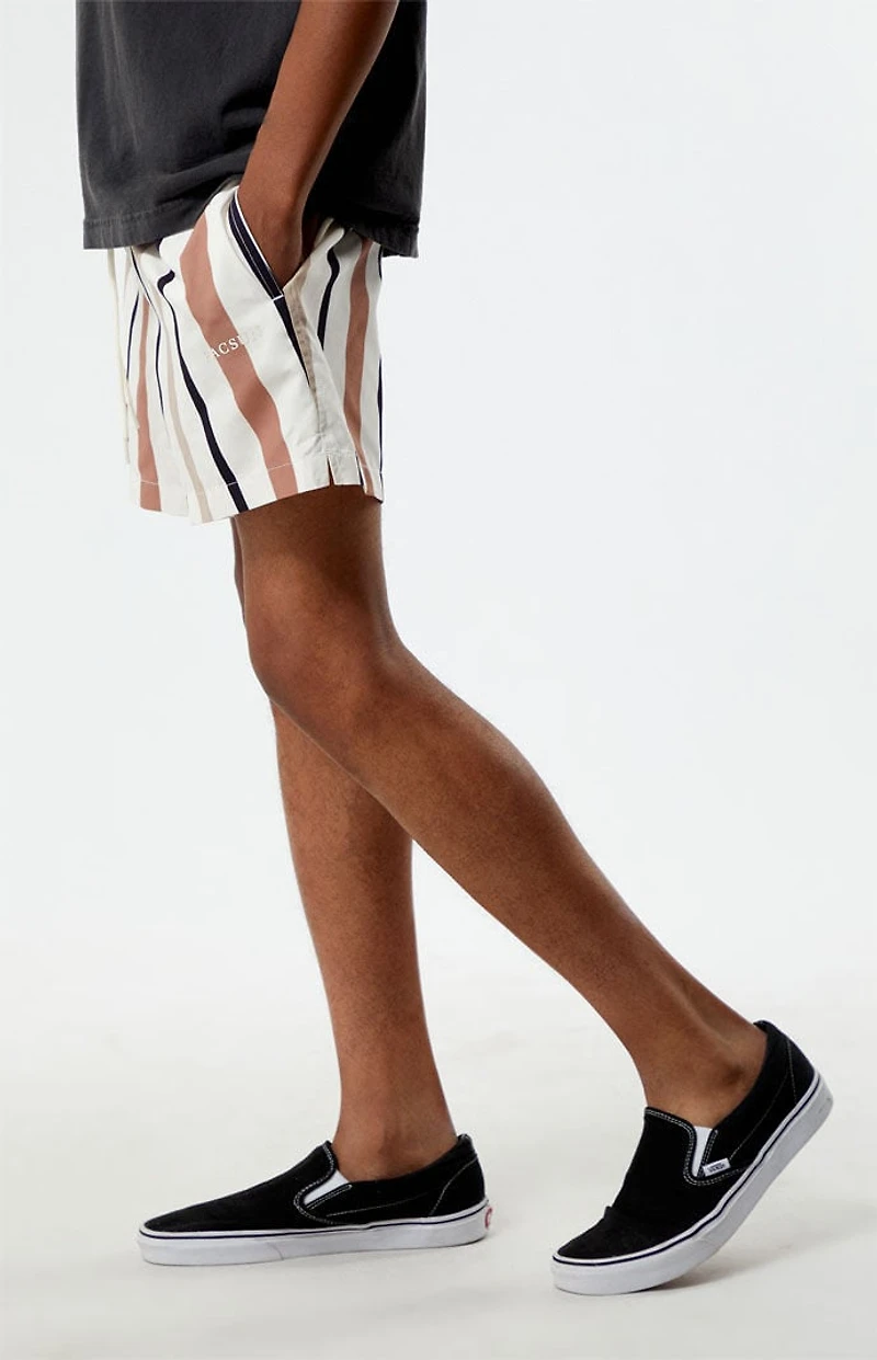Pacsun Stripe 4.5" Swim Trunks