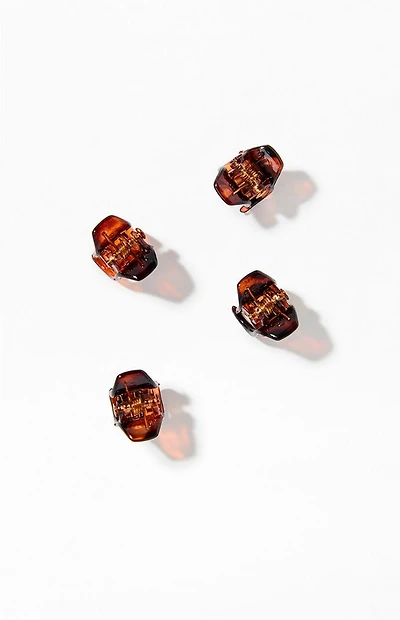 John Galt Brown Mini Hair Clips
