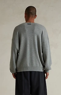 Fear of God ESSENTIALS Concrete Heather Merino Wool Crew Neck Sweater