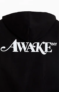Awake NY Black Logo Full Zip Hoodie