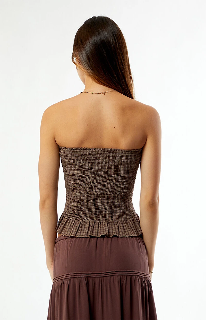 Your Favorite Plaid Smocked Tube Top