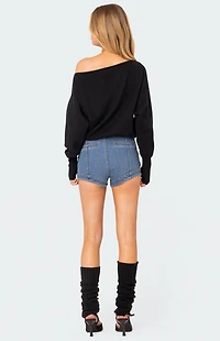 Edikted Off Shoulder Oversized Sweater