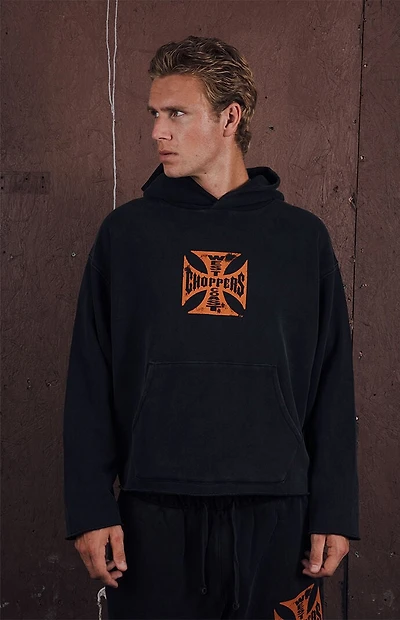 West Coast Choppers Orange Core Logo Hoodie