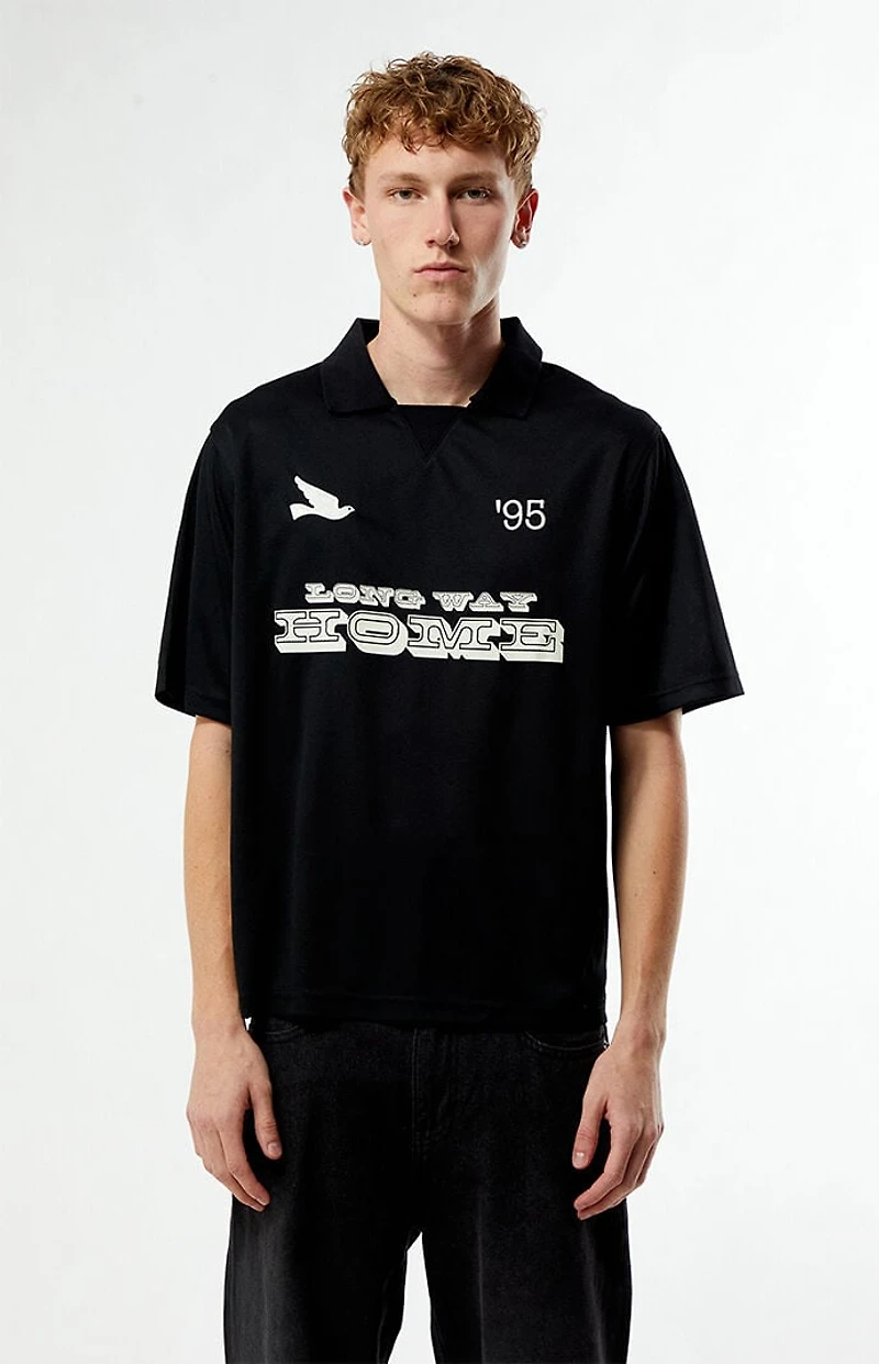 Pacsun Black Long Way Home Mesh T-Shirt