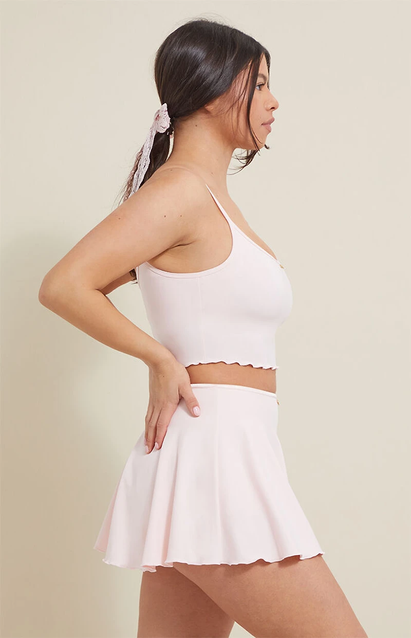 PAC 1980 WHISPER Active Pink Charmed Mini Skort