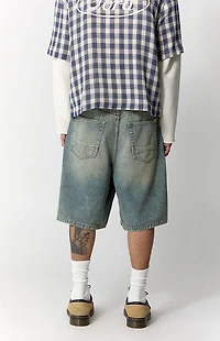 Pacsun Parker Baggy Jean Shorts Medium Blue