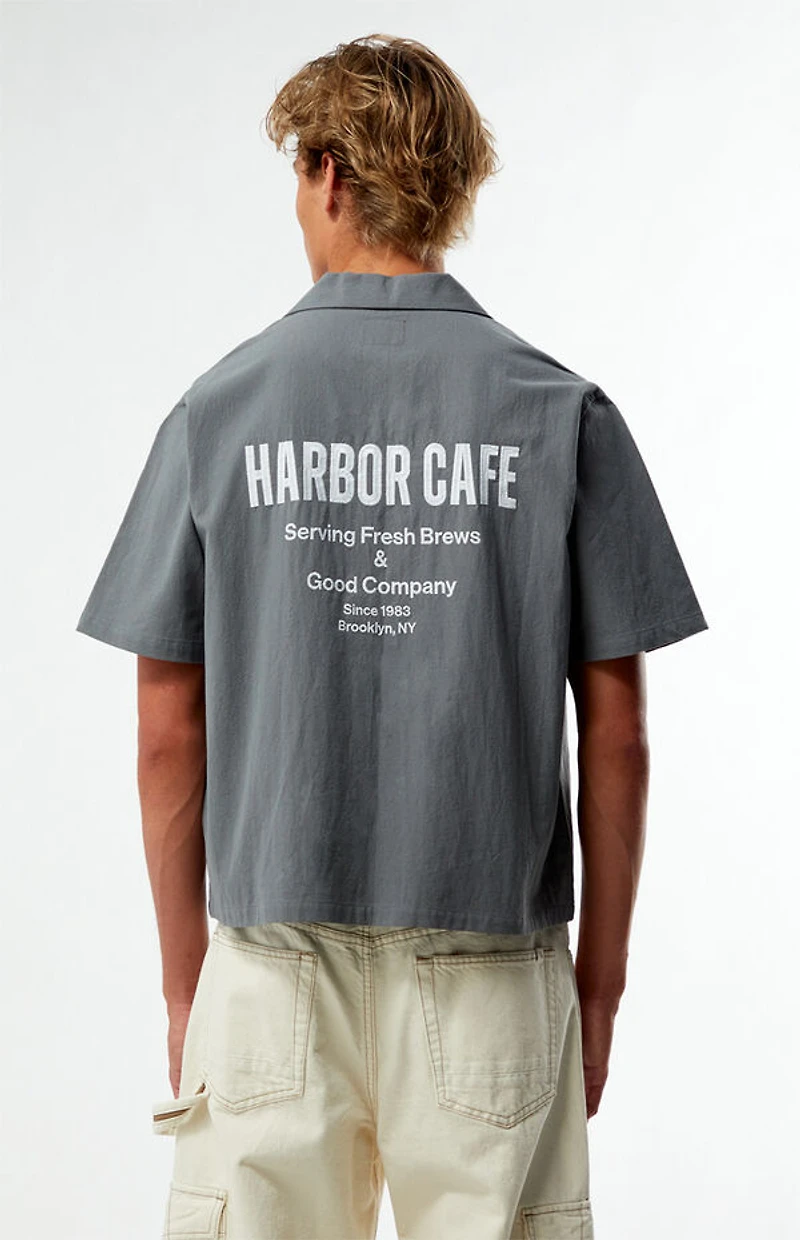 Pacsun Harbor Cafe Oversized Resort Camp Shirt