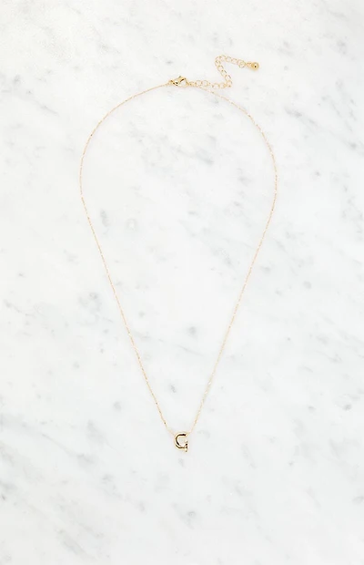LA Hearts Initial 14K Gold Plated Necklace