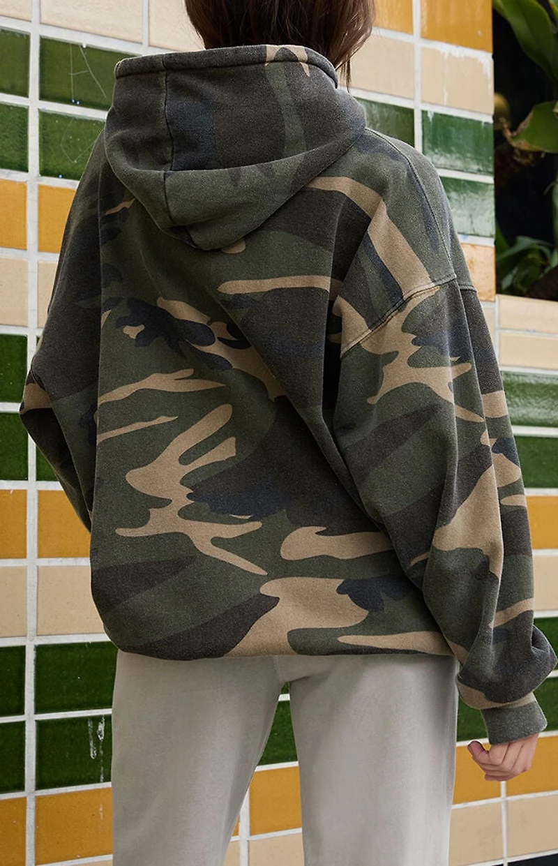 John Galt Camo Christy Oversized Hoodie