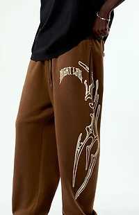 Nightlab x Pacsun Brown Night Moon Baggy Sweatpants
