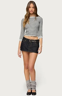 Edikted Imelde Striped Boat Neck Top
