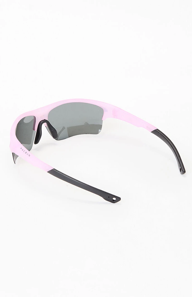 INDY Sunglasses x PacSun Pink Classic Sport Shield Sunglasses