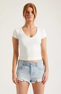 Pacsun Jamie Denim Micro Shorts Light Blue