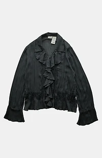 PS VINTAGE 2000s Blouse V-Neck Top