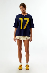 HYPE & VICE Michigan Wolverines Football Oversized T-Shirt