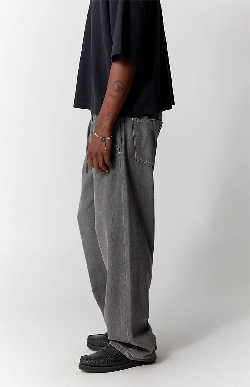 Pacsun Gray Straight Drawstring Pants