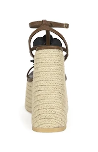 AZALEA WANG Women's Barossa Floral Platform Wedge Sandals