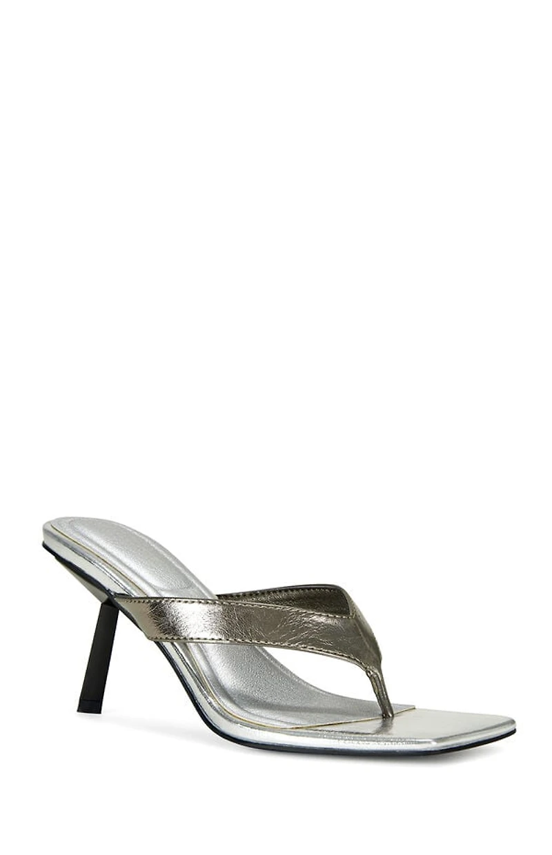 AZALEA WANG Women's Metallic Umberta Stiletto Heels