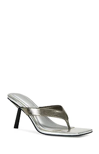 AZALEA WANG Women's Metallic Umberta Stiletto Heels