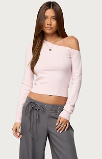 Edikted Mayson Off Shoulder Knit Top