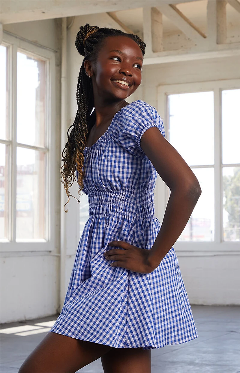 Pacsun Kids Gingham Cotton Mini Dress