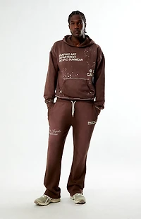 Pacsun Washed Brown Terrain Straight Leg Sweatpants
