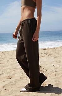 John Galt Brown Autumn Tie Baggy Sweatpants