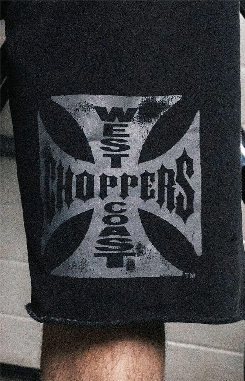 West Coast Choppers Logo Baggy Fleece Sweat Shorts