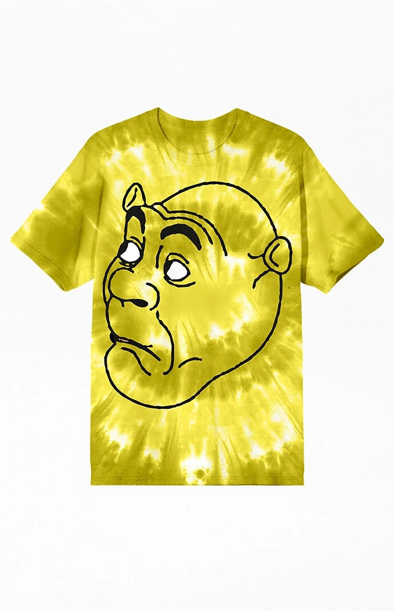 Shrek Big Face Green Spiral Tie-Dye T-Shirt