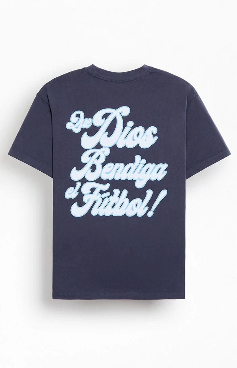 Bueno Bendiga Futbol Blue T-Shirt