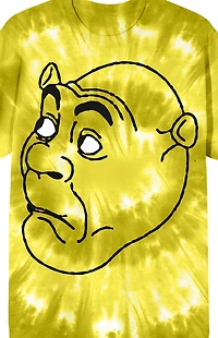 Shrek Big Face Green Spiral Tie-Dye T-Shirt