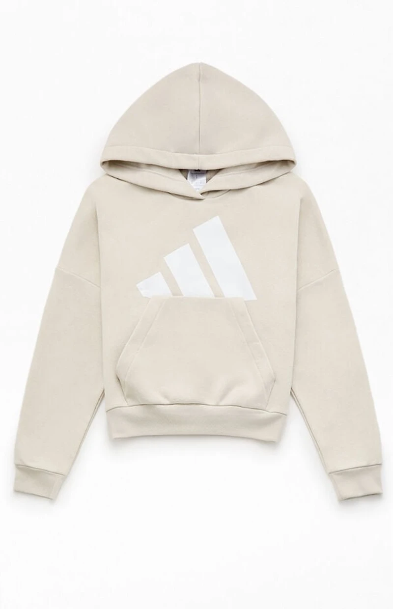 adidas Kids Beige Essentials Big Logo Hoodie