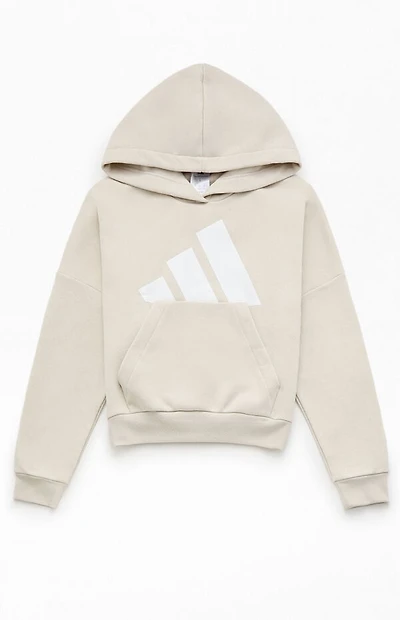 adidas Kids Beige Essentials Big Logo Hoodie