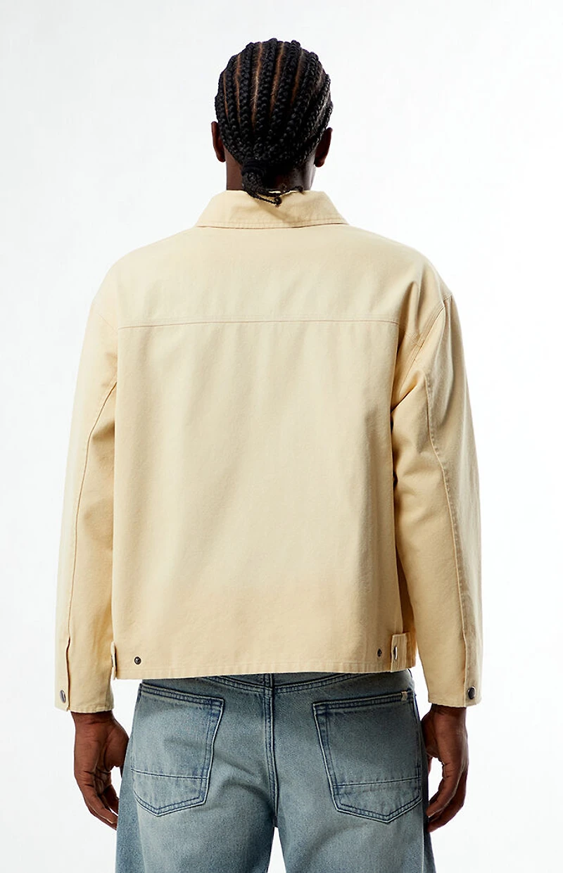 Pacsun Tan Washed Canvas Gas Jacket