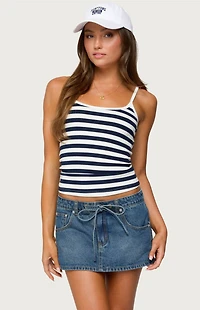 Edikted Bailee Striped Ribbed Tank Top
