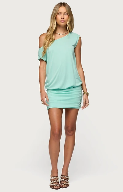 Edikted Marya Off Shoulder Ruched Mini Dress
