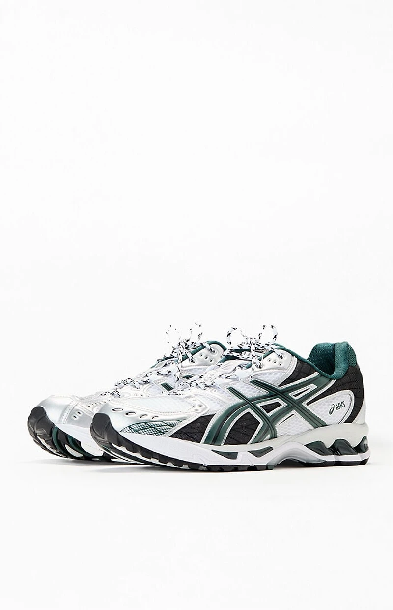 ASICS White & Green Gel Nimbus 10.1 Shoes