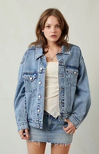 Pacsun Light Indigo Relaxed Denim Trucker Jacket
