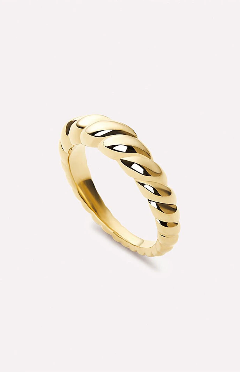 Ana Luisa Rope Slim Gold Twist Ring