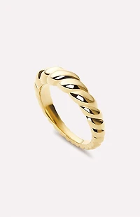 Ana Luisa Rope Slim Gold Twist Ring