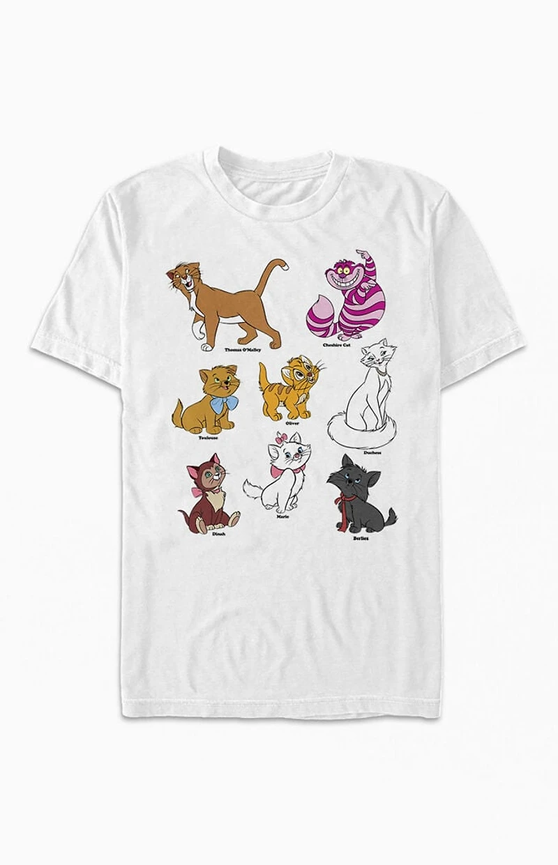 Disney Cats Grid T-Shirt