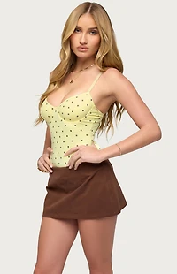 Edikted Gabriana Polka Dot Cupped Bodysuit