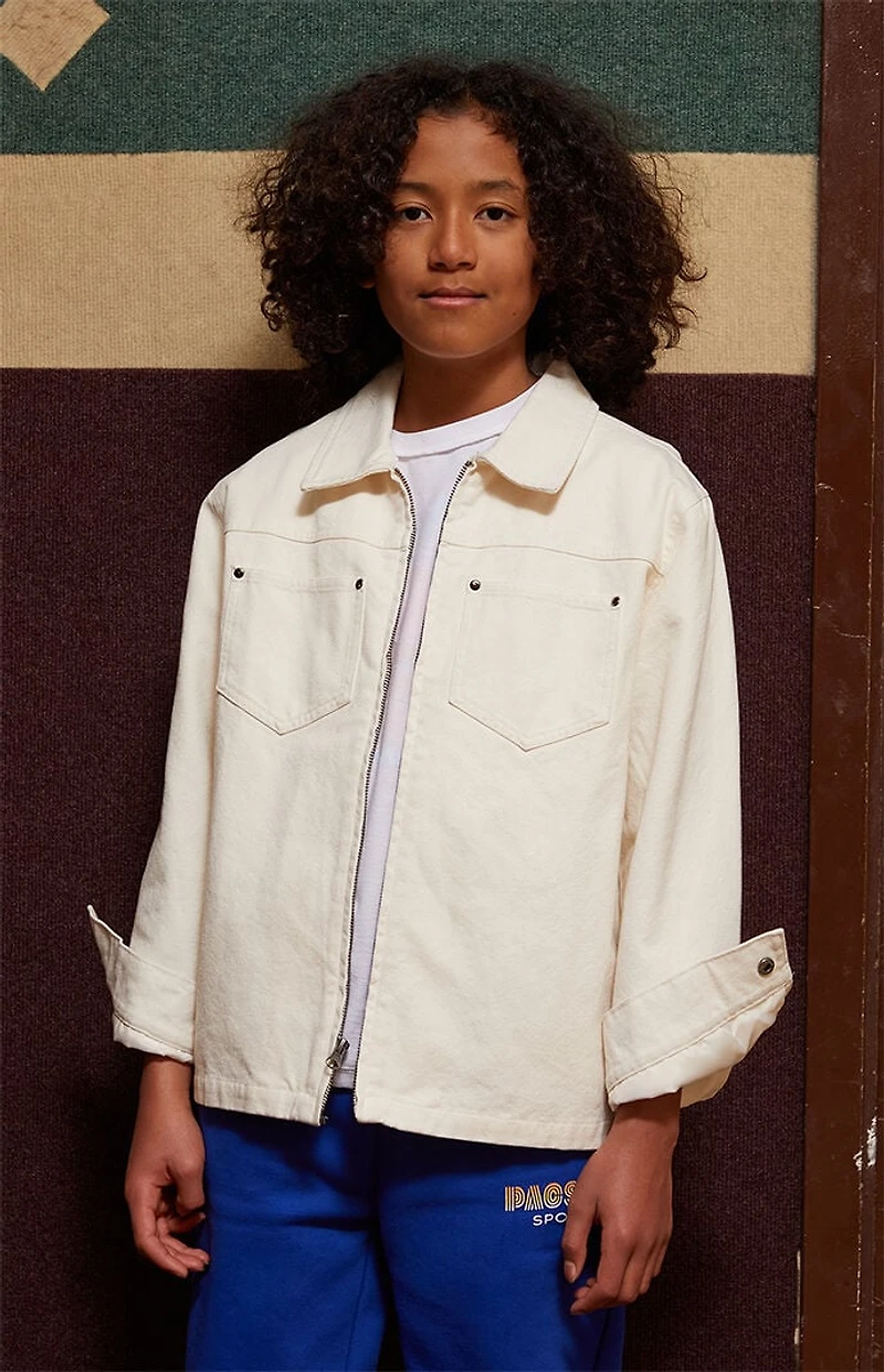 Pacsun Kids Off White Utility Jacket
