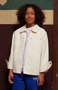 Pacsun Kids Off White Utility Jacket