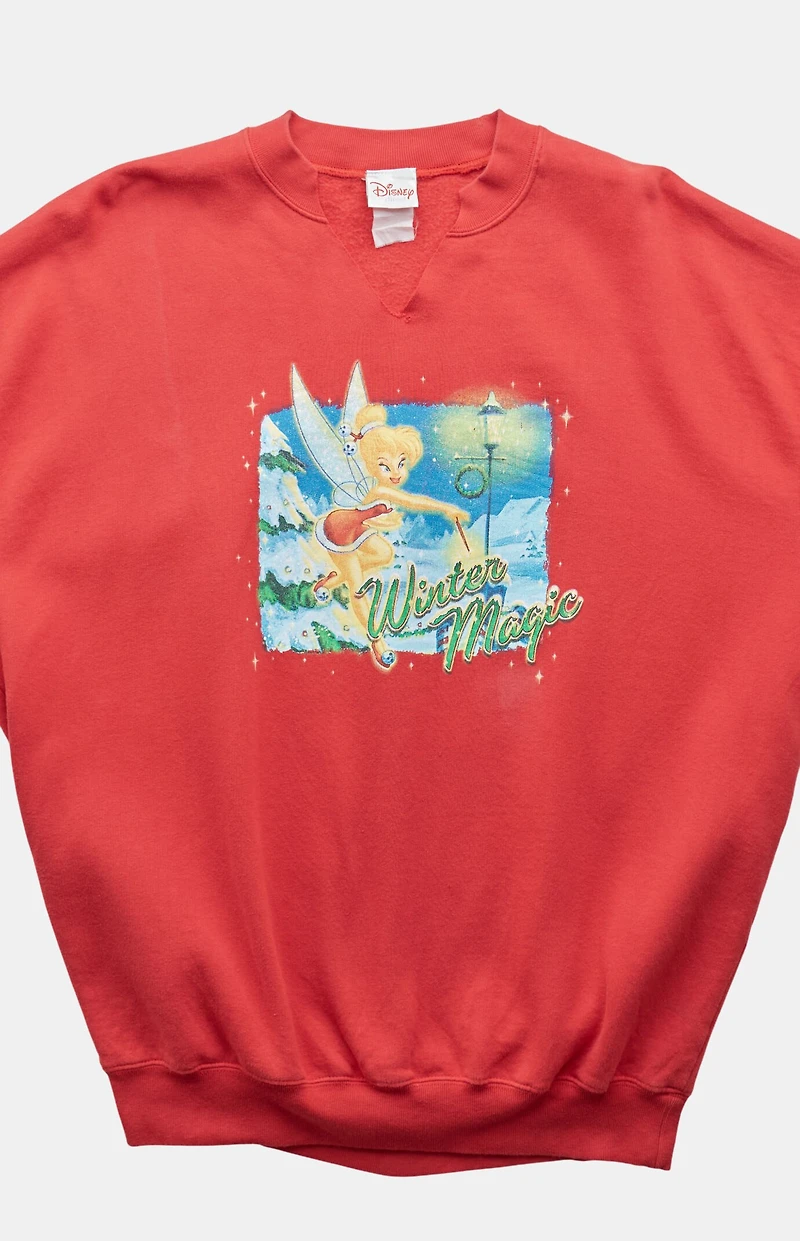 PS VINTAGE 2000s Tinkerbell Winter Magic Crew Neck Sweatshirt