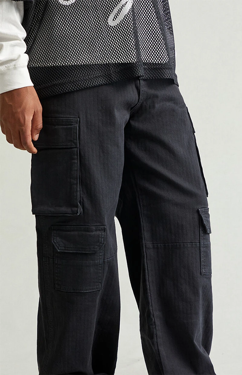 Pacsun Blake Extreme Baggy Pants Stretch Cargo Black
