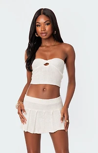 Edikted Kiera Twist Front Knit Tube Top