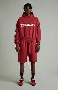 Fear of God ESSENTIALS Crimson Fleece Relaxed Sweat Shorts